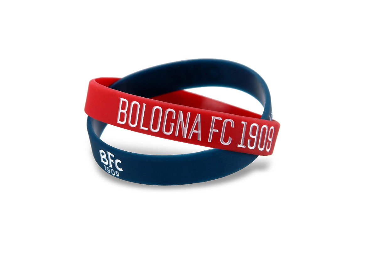 Coppia bracciali in silicone compatibile con Bologna