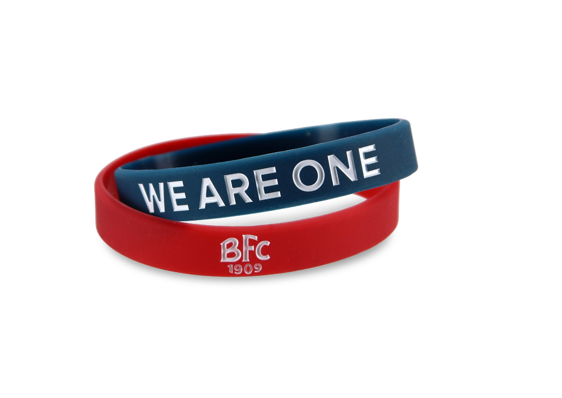 Coppia bracciali in silicone compatibile con Bologna