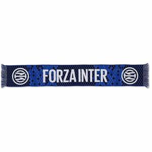 Sciarpa fc inter jacquard nero azzurro con stemma