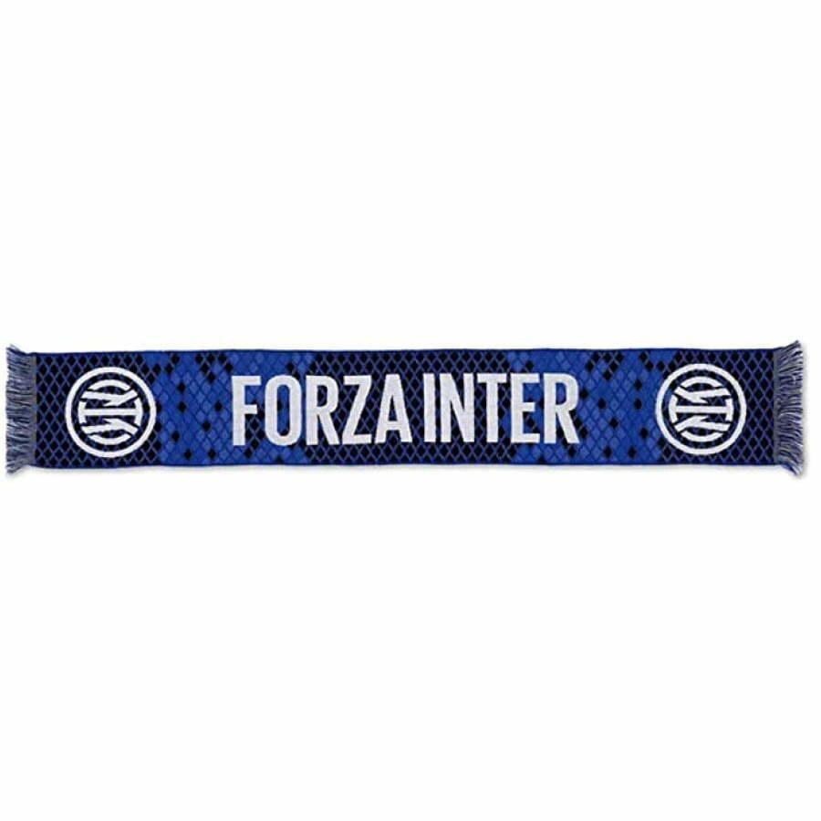 Sciarpa FC Inter jacquard nero azzurro con stemma