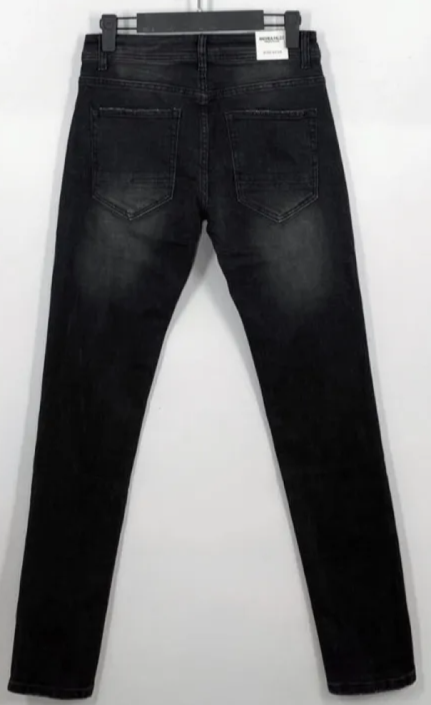 andrea falco jeans uomo strappato slim nero - foto 2