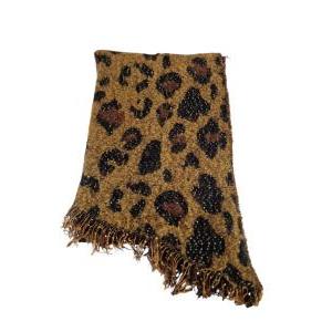 Sciarpone leopardato donna con bauletto regalo coveri collection