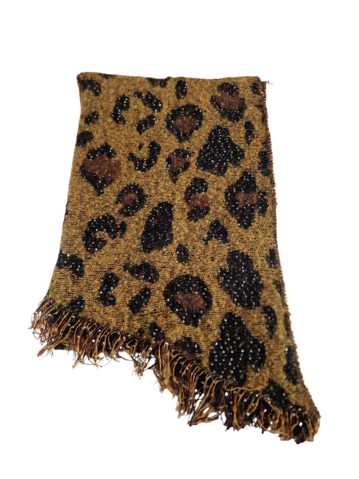 Sciarpone leopardato donna con bauletto regalo Coveri Collection