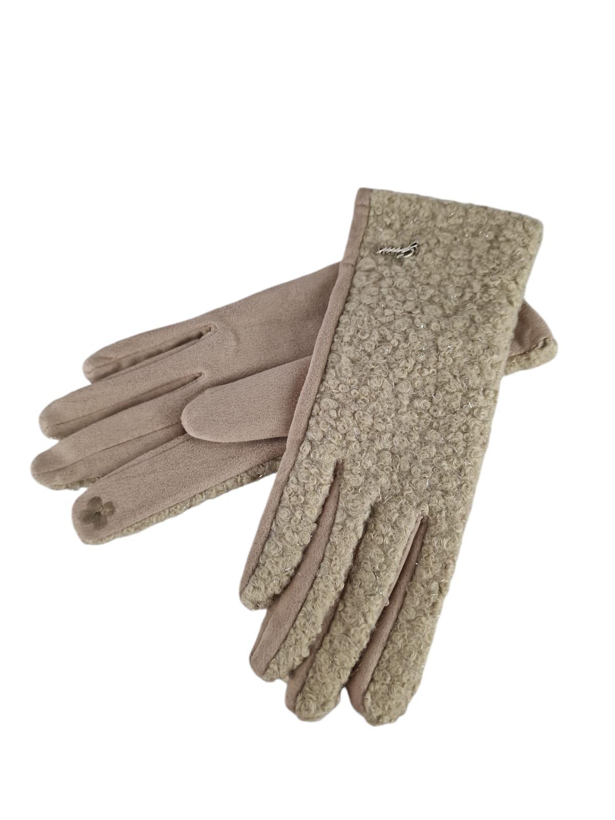 Guanti da donna touchscreen Gianmarco Venturi beige