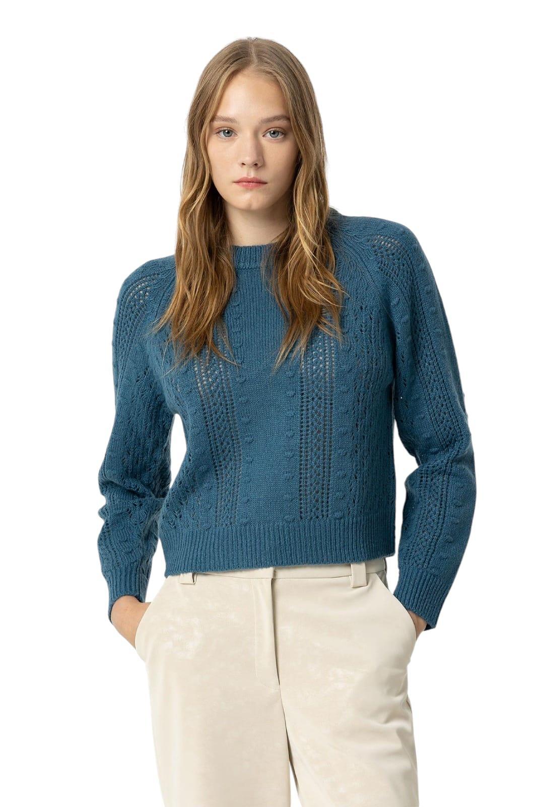 Maglione Tiffosi donna verde petrolio