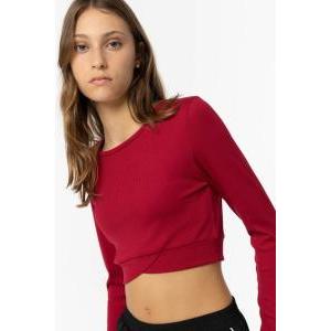 Maglietta crop ragazza  magenta