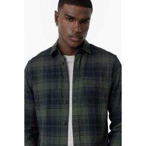 Camicia  in cotone da uomo verde