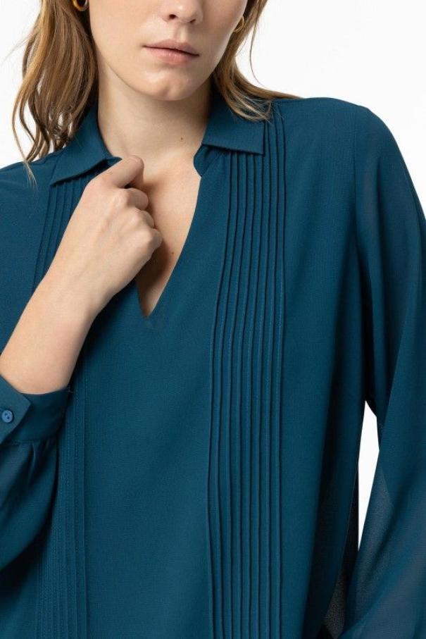 Blusa Tiffosi da donna verde petrolio