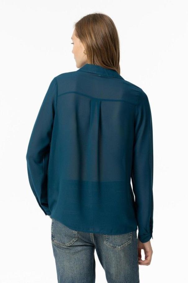 Blusa Tiffosi da donna verde petrolio