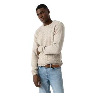 Maglione lavorato da uomo beige