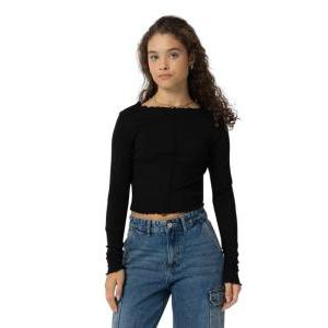 T-shirt manica lunga ragazza  nero