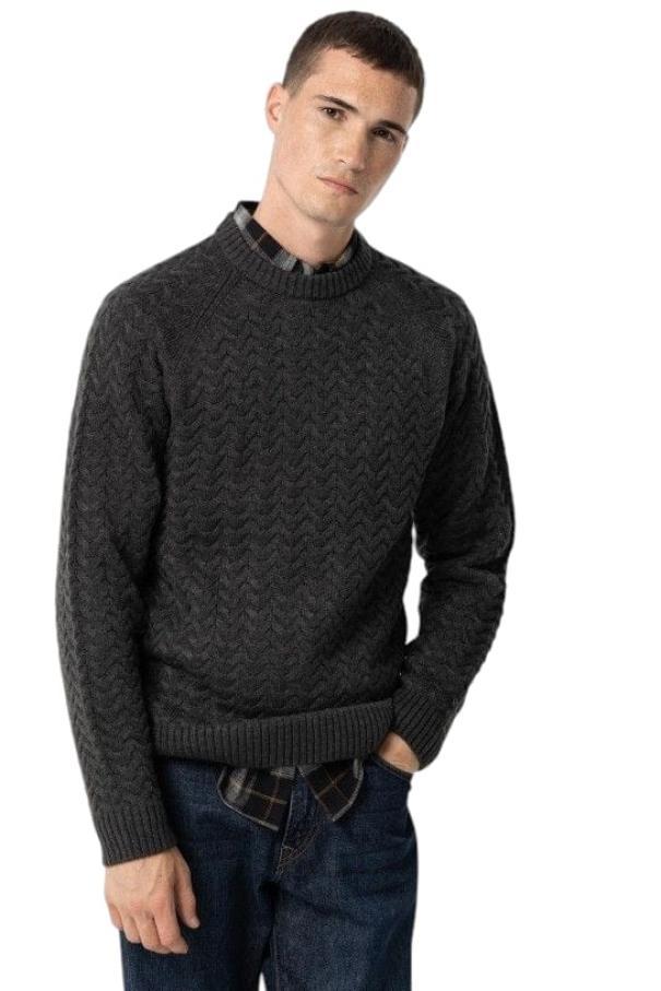 Maglione uomo lavorato grigio Tiffosi