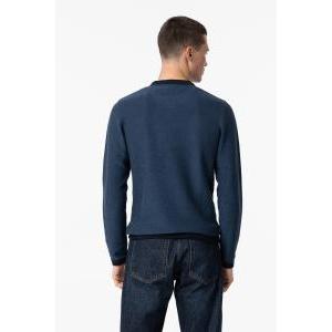 Maglione uomo in cotone  blu