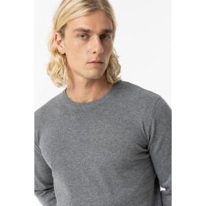 Maglioncino basic da uomo in cotone  grigio