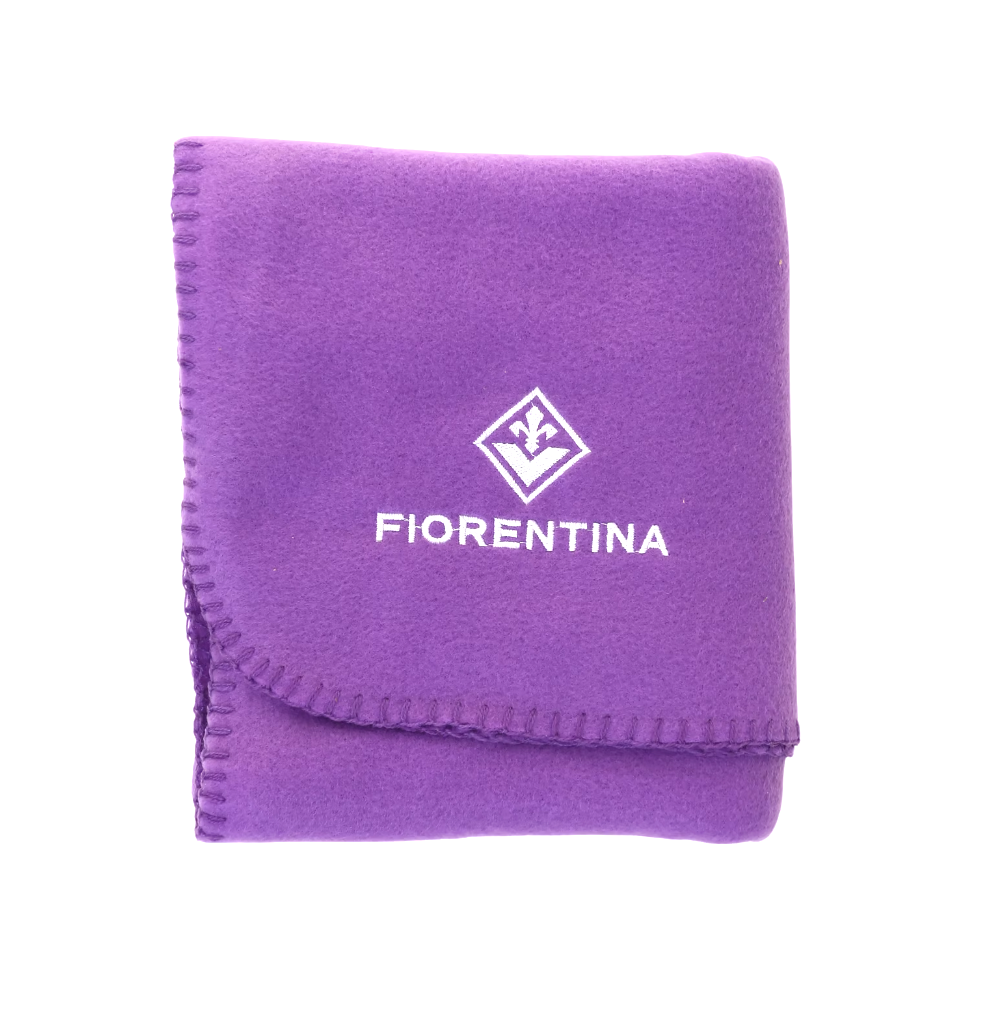 Plaid coperta in pile compatibile con Fiorentina Calcio viola 90x150cm