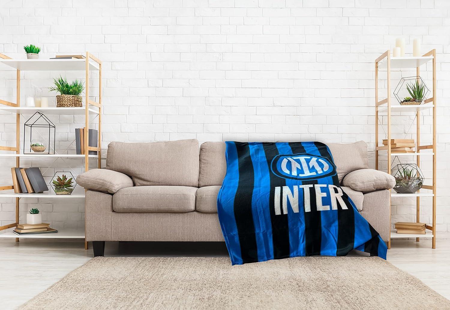 Plaid singolo in pile compatibile con Inter