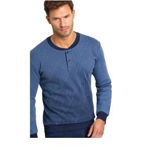 Pigiama in cotone interlock da uomo  blu