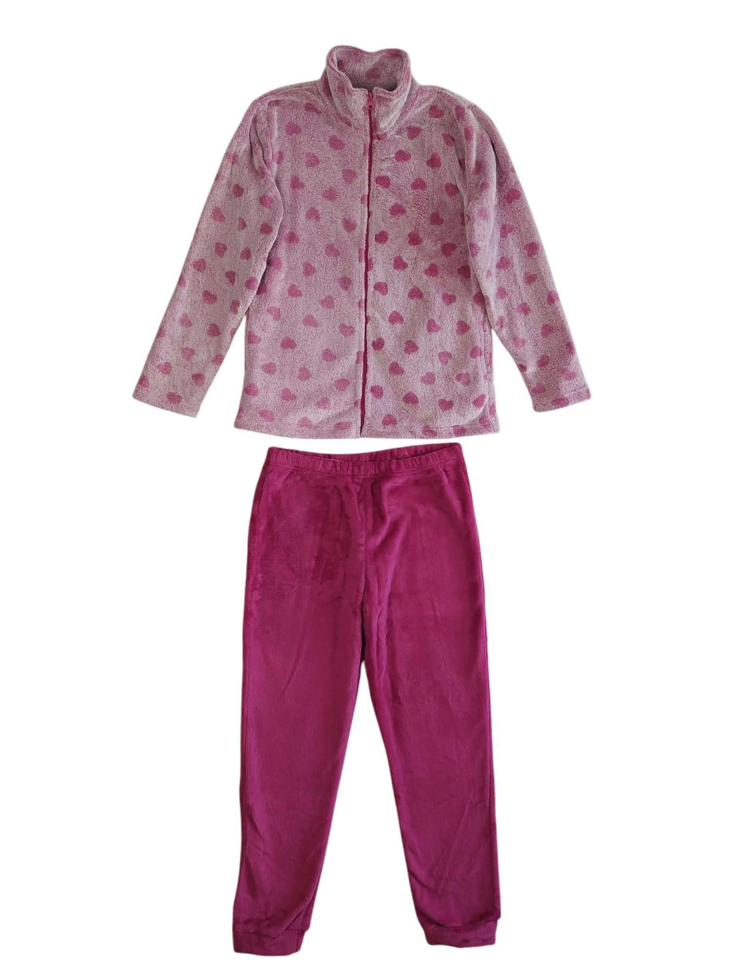 Tuta homewear in pile da donna Il Granchio fucsia