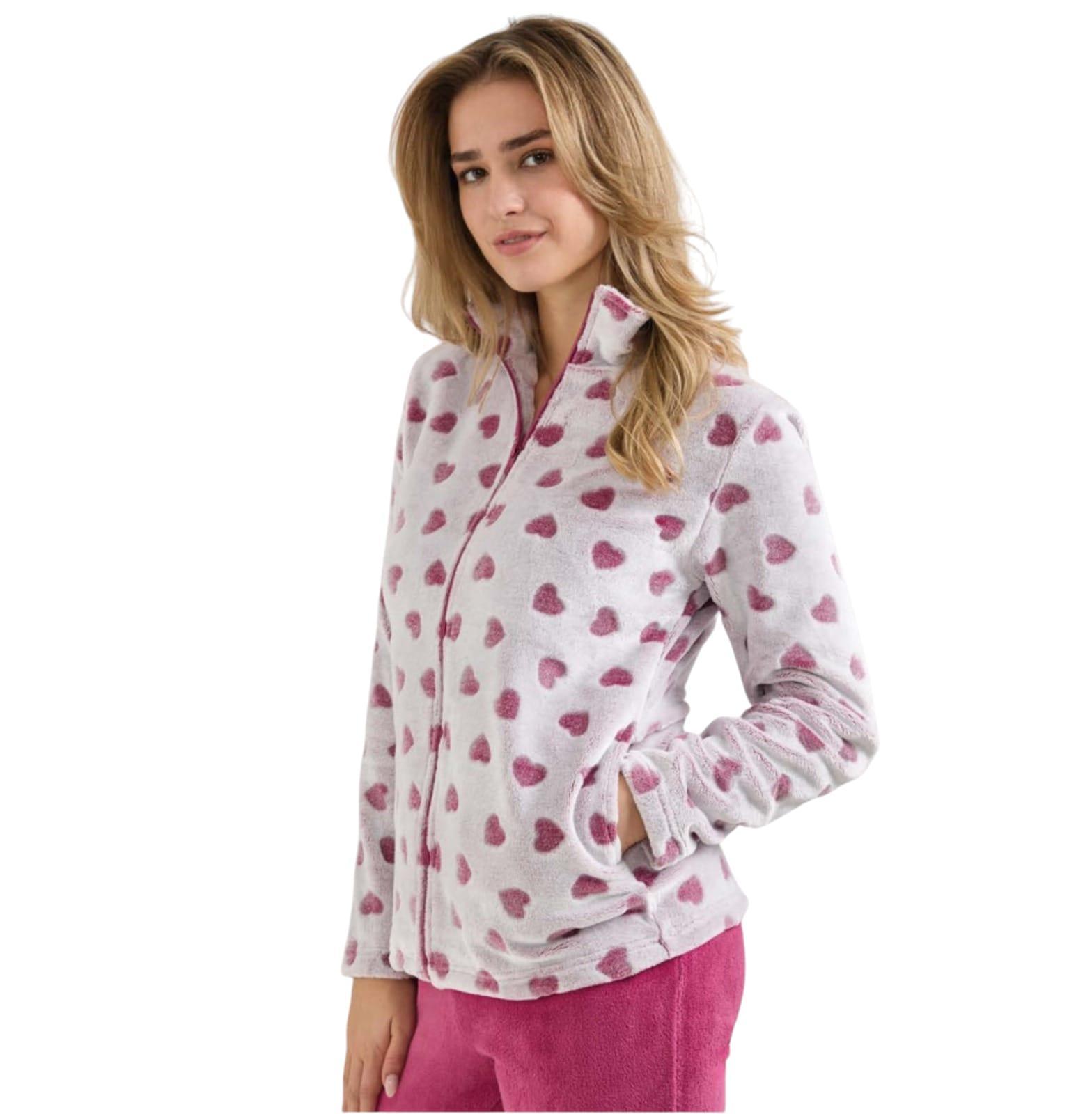 Tuta homewear in pile da donna Il Granchio fucsia