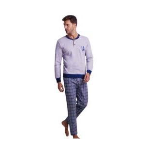 Pigiama manica lunga in cotone interlock uomo  gp2070 grigio