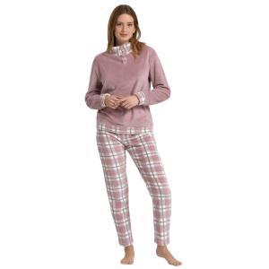 Tuta homewear in pile da donna  gp6064 rosa