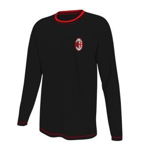 T-shirt manica lunga jersey milan nero