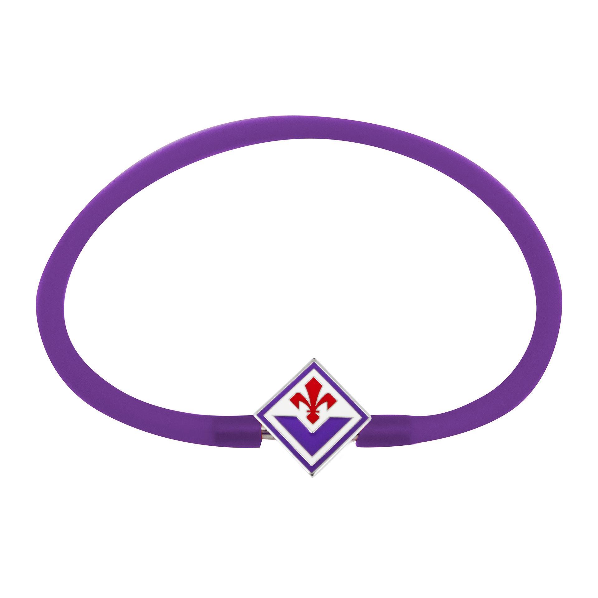 Bracciale in silicone con ciondolo compatibile con Fiorentina