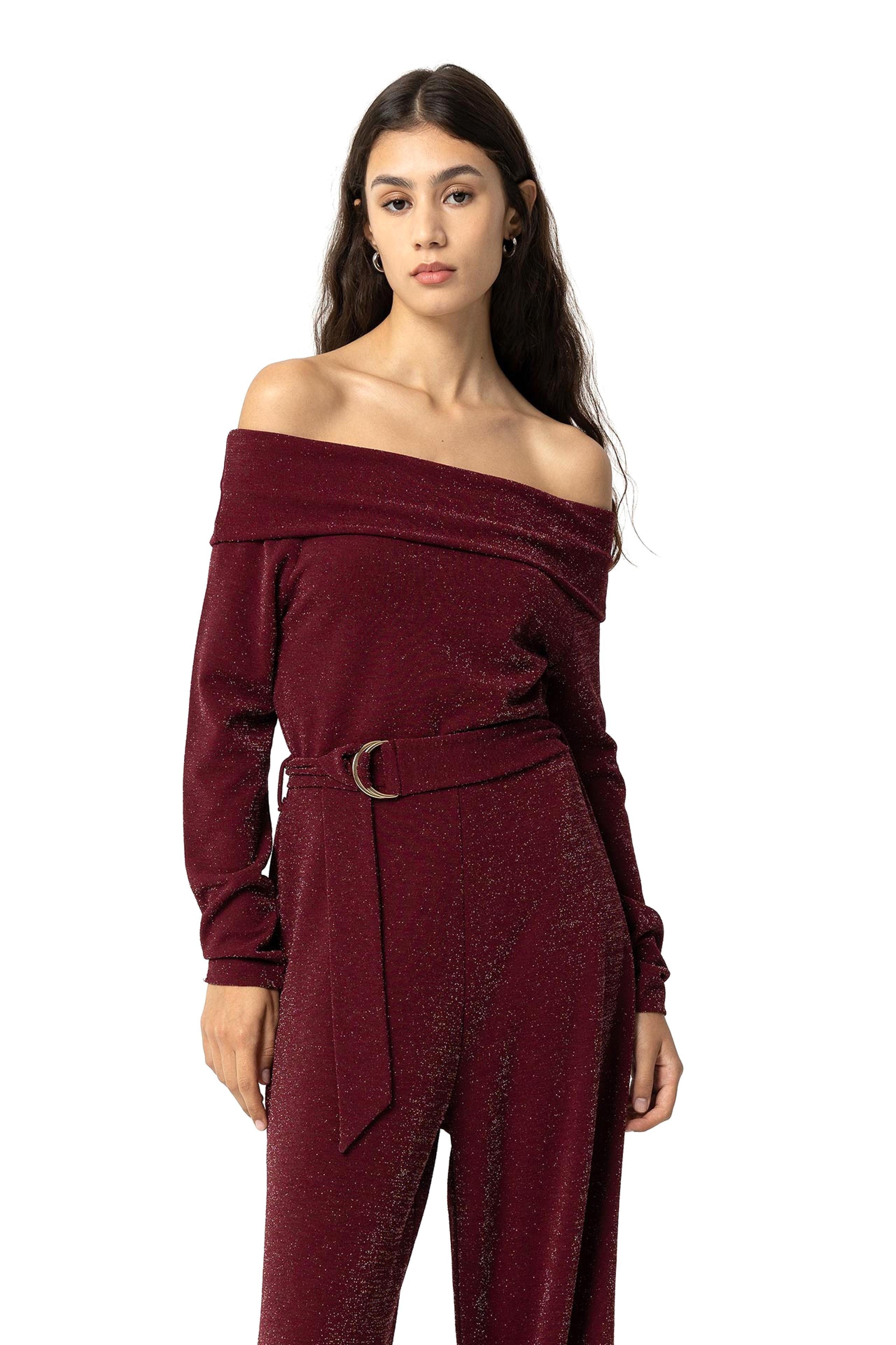 Tuta elegante intera donna Tiffosi bordeaux