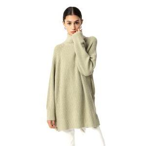 Maglione dolcevita donna  verde