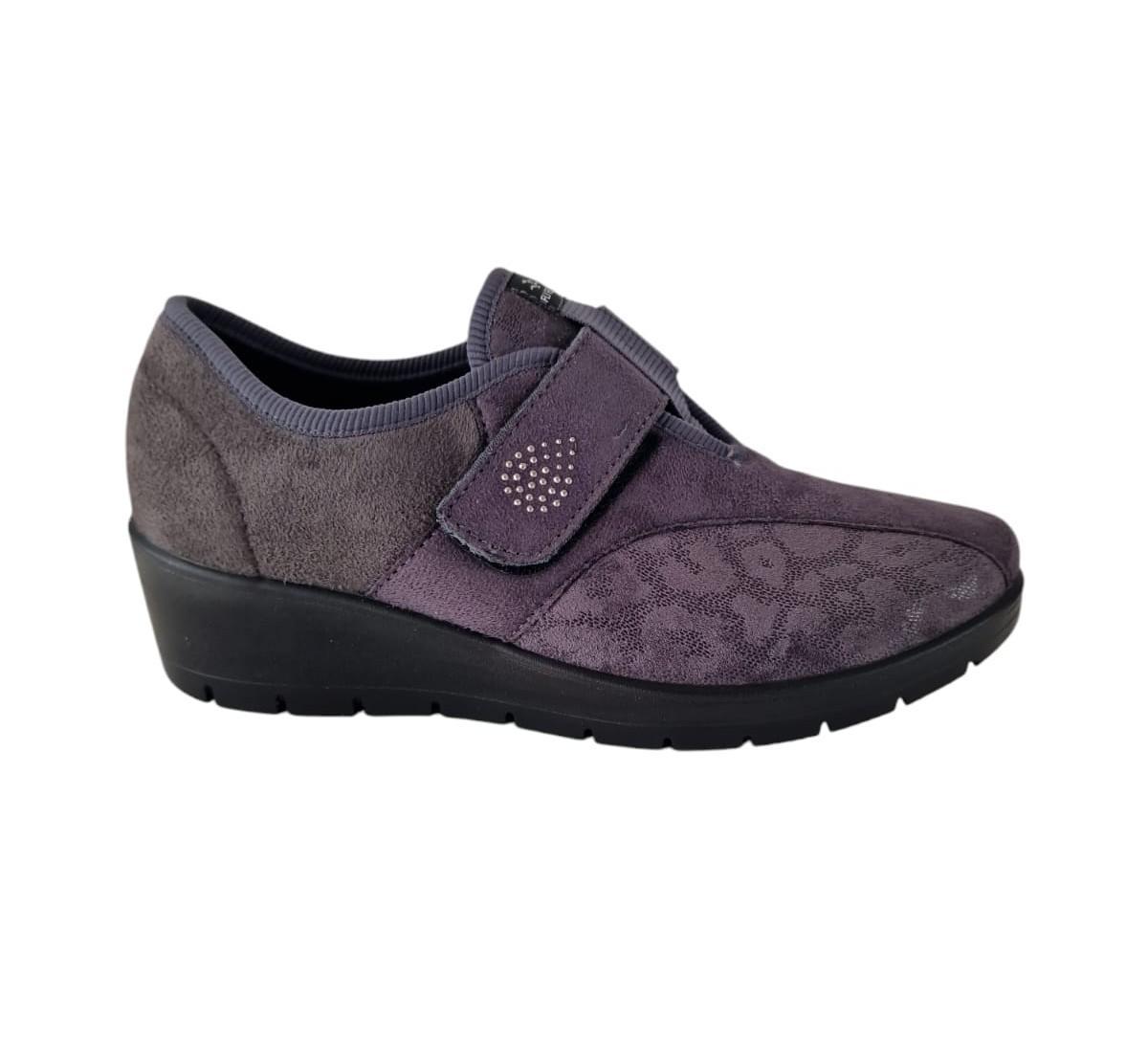 Scarpa chiusa a strappo da donna Fly Flot grigio