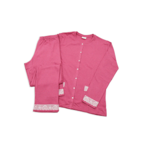 Pigiama donna aperto cotone interlock  gp6074/a fucsia