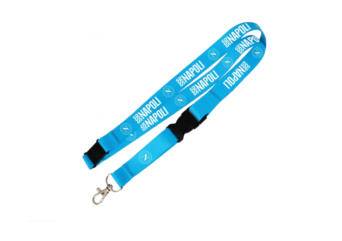 Lanyard portachiavi da collo compatibile con Napoli celeste