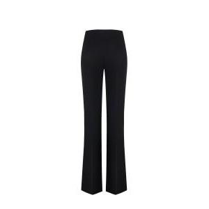 Pantalone crepe vita alta 6 bottoni nero