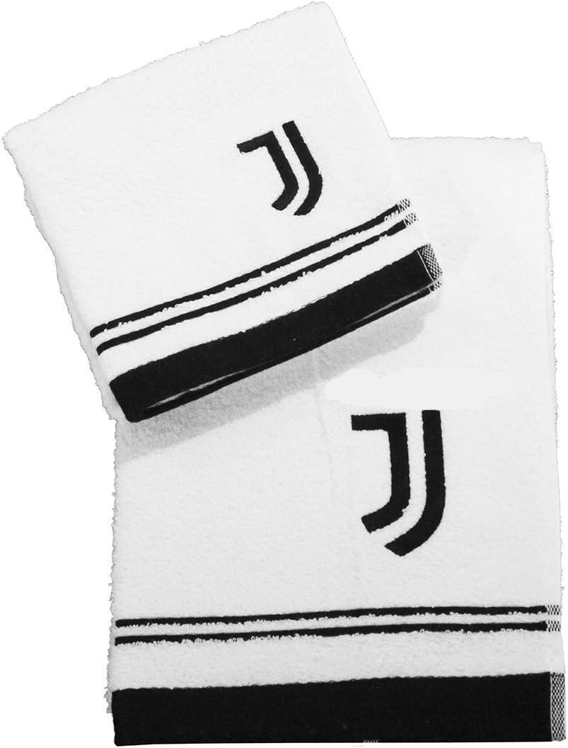 Set asciugamani in spugna 1+1 compatibile con Juventus