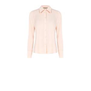 Camicia crepe ml bottone foderato rosa antico