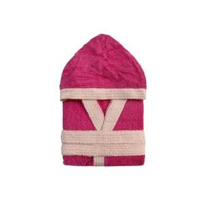 Accappatoio bambina in spugna di cotone vingi junior fucsia