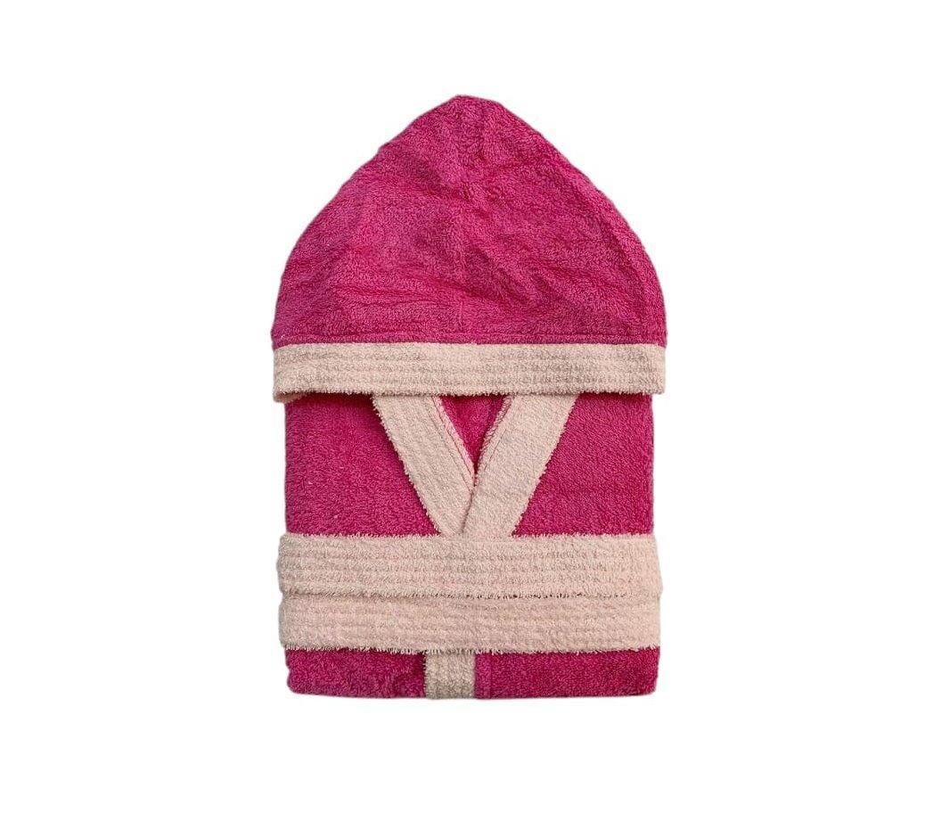 Accappatoio bambina in spugna di cotone Vingi Junior fucsia