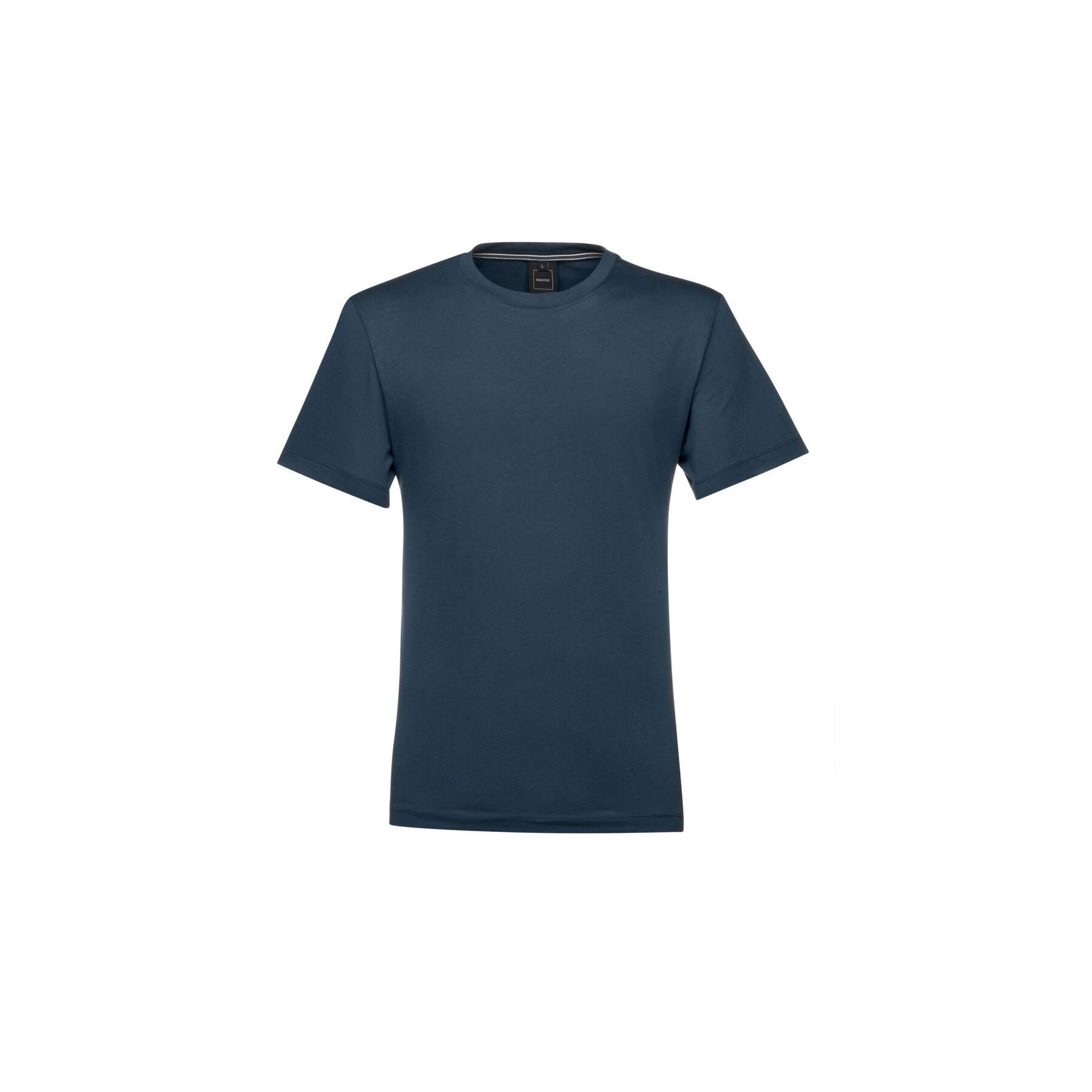 geox t-shirt basica sotto giacca jersey cotone blu - foto 1