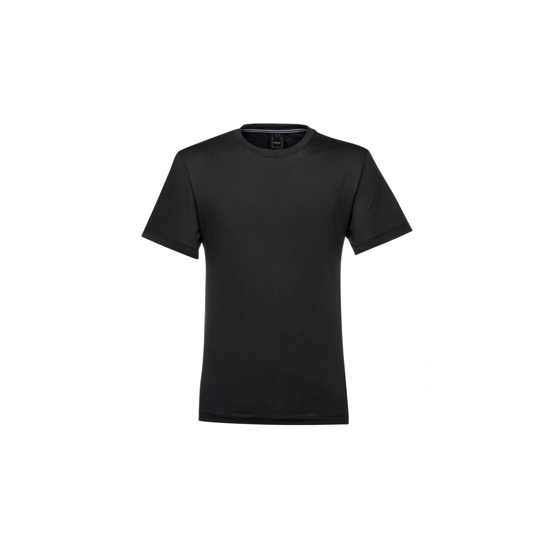 geox t-shirt basica cotone jersey nero - foto 1