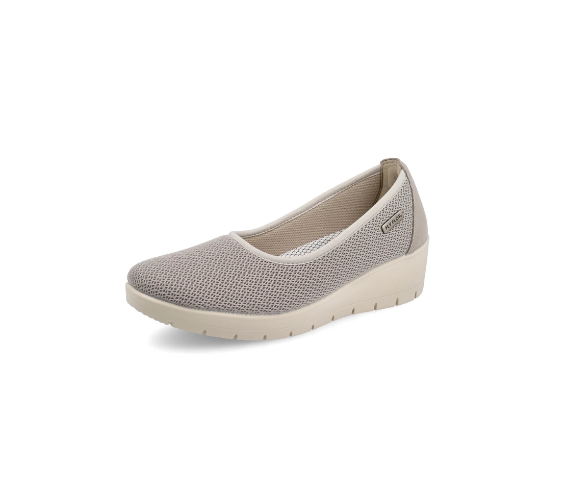 Scarpe da donna Fly Flot in rete elastico grigio