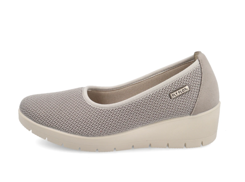 Scarpe da donna Fly Flot in rete elastico grigio