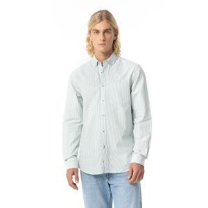 Camicia di cotone da uomo manica lunga a righe