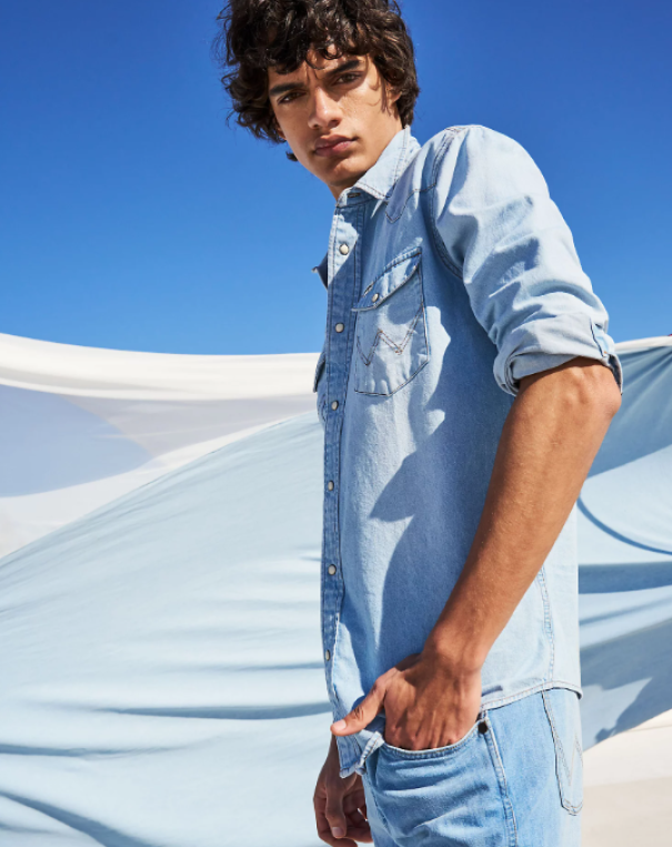 wrangler camicia denim western jeans - foto 1