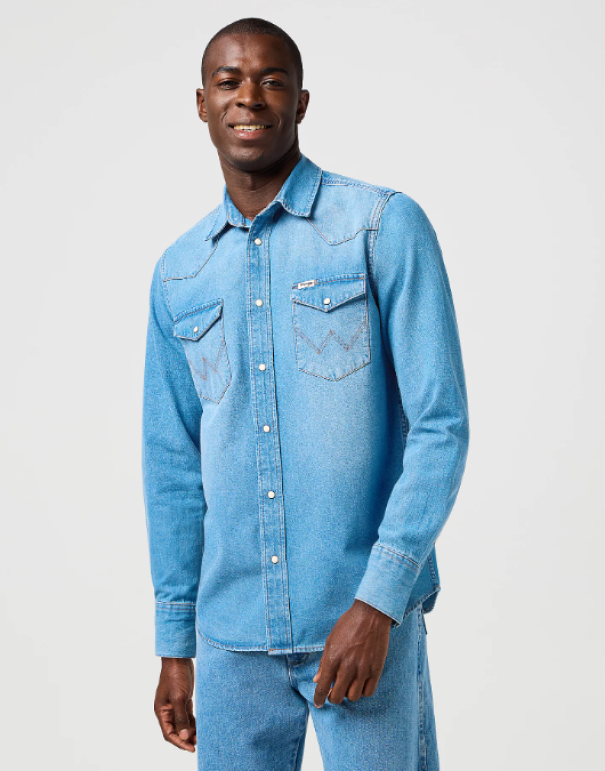 wrangler camicia denim western jeans - foto 2