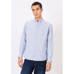 Camicia di cotone da uomo manica lunga a righe