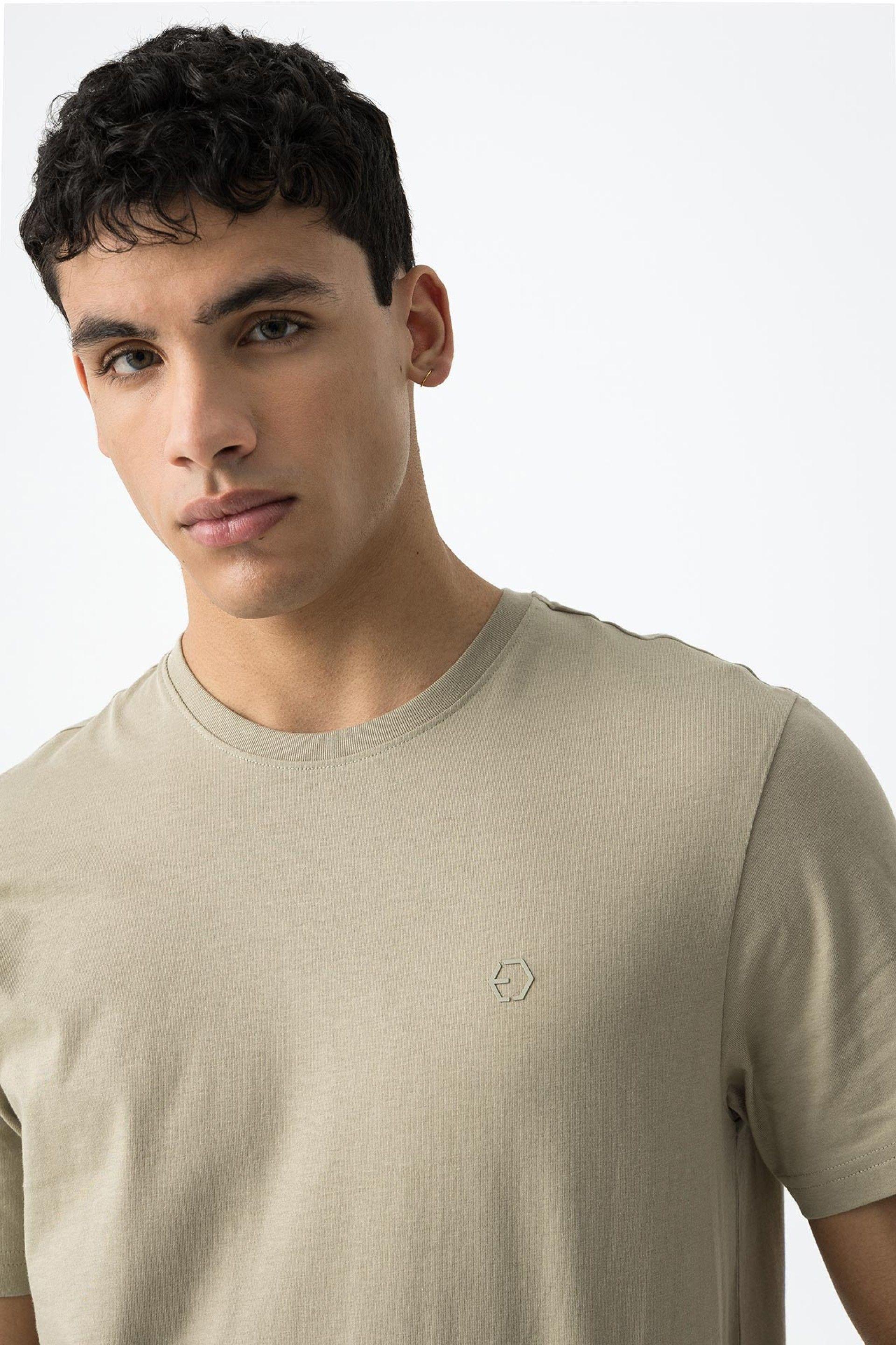 T-shirt basic uomo beige Tiffosi