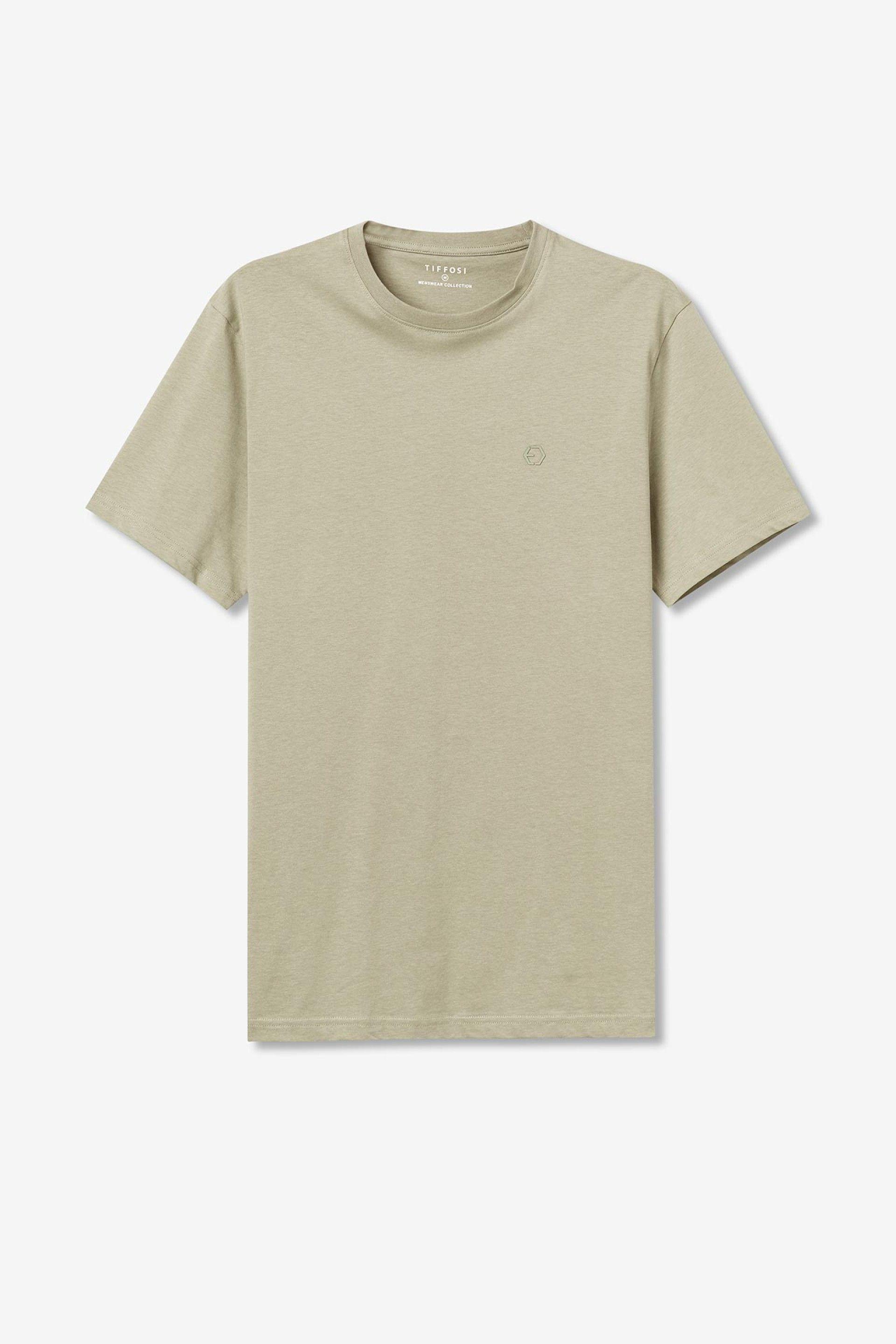 T-shirt basic uomo beige Tiffosi