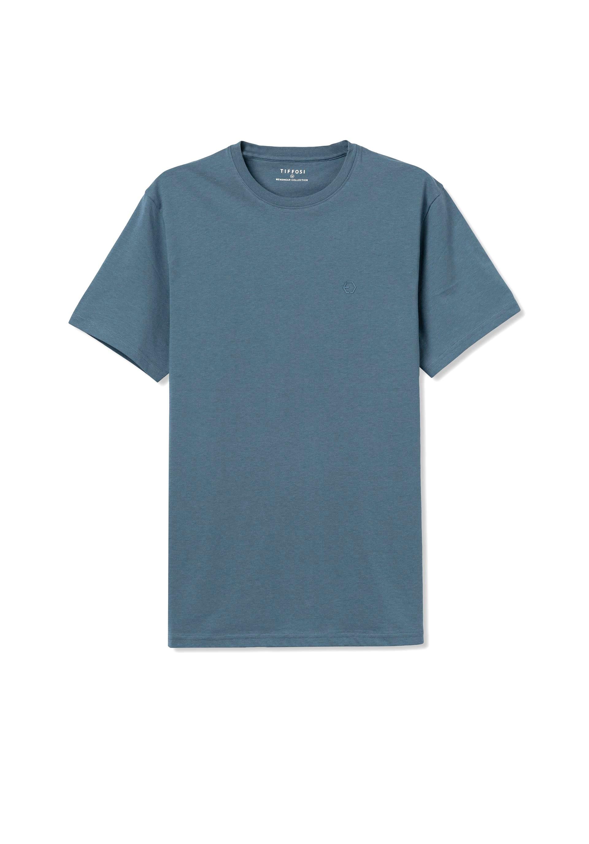 T-shirt basic uomo blu avio Tiffosi