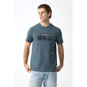 T-shirt basic uomo con scritte