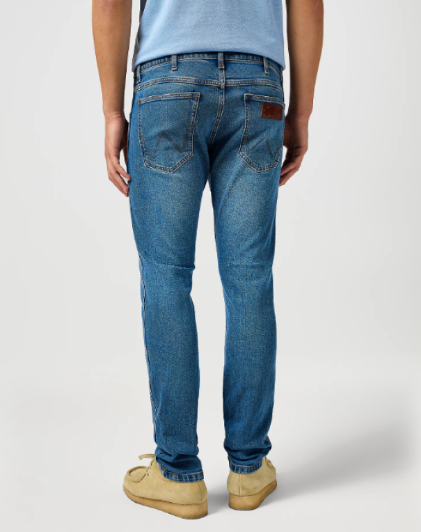 wrangler jeans bryson skinny bletcherato super stone - foto 2